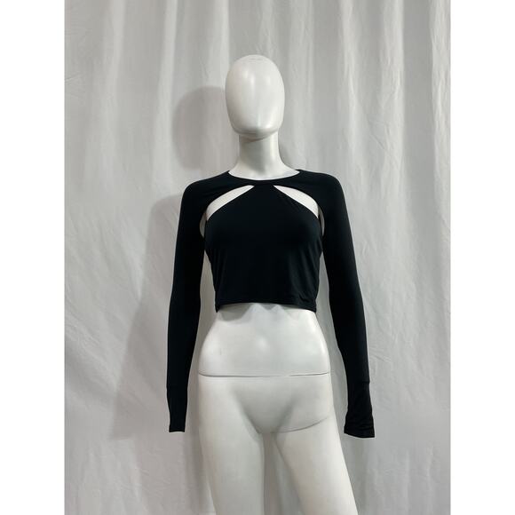 Ser.O.Ya 'Sierra' Black Spandex Top Size M - Picture 2 of 5